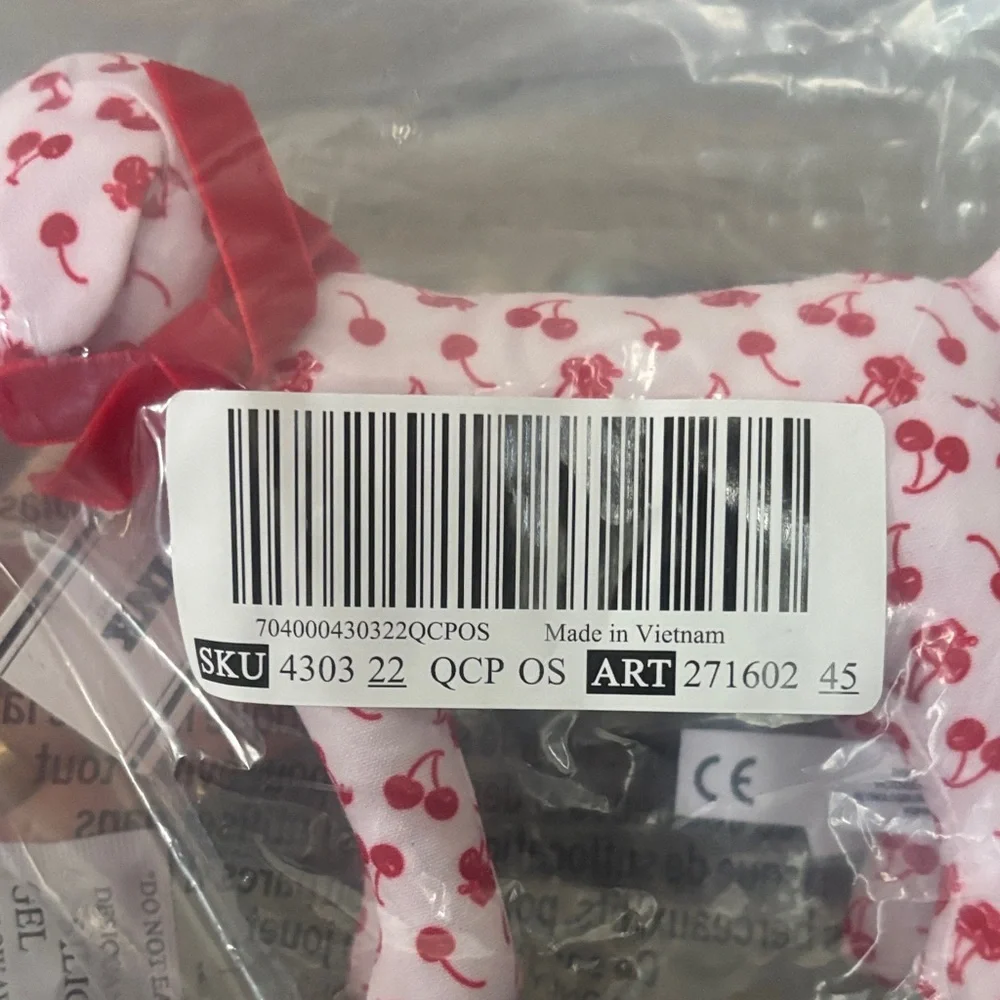 PINK Victoria's Secret Pink Plush Dog Toy with Red Accents